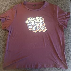 Burgundy  'Made in the 70's' T-Shirt